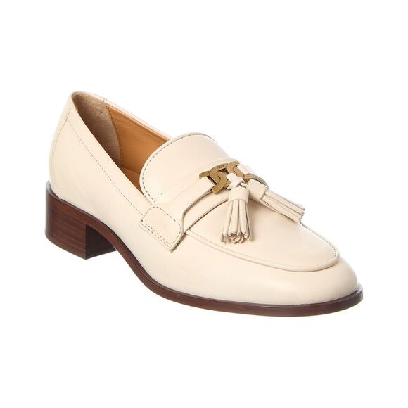 Tod’S Leather Loafer, White - Picture 1 of 5